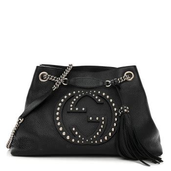 gucci pony hair purse|GUCCI Pony Hair Medium Soho Chain Shoulder Bag Black.